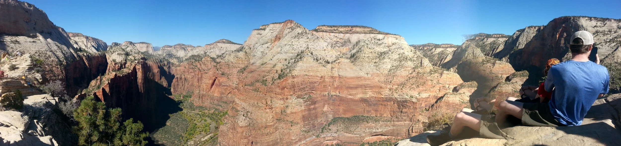 The Panoramic View from the top of Angels Landing in Zion National Park.