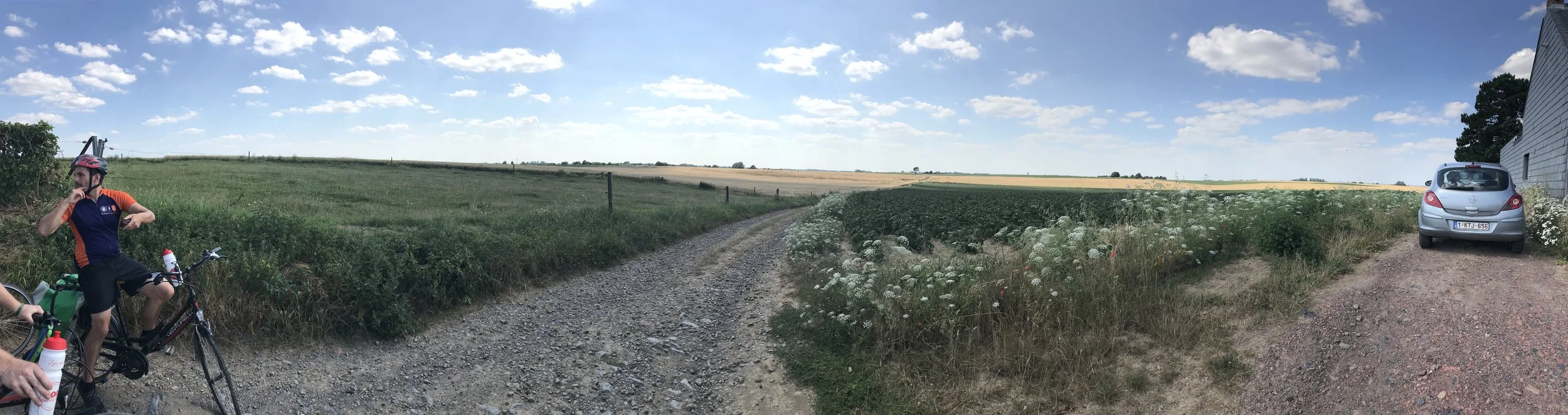 One of the many panoramic views of the Belgian and French countrysides with Beer Cycling!