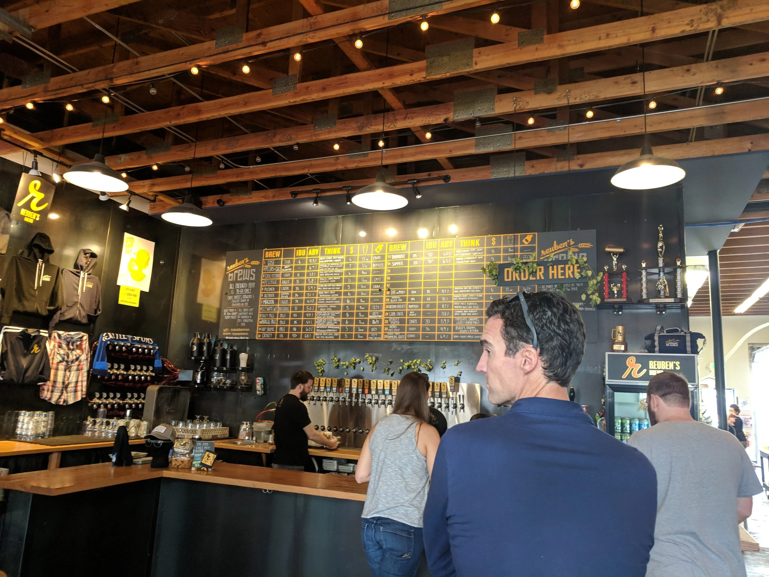 The interior of Reuben’s Brews