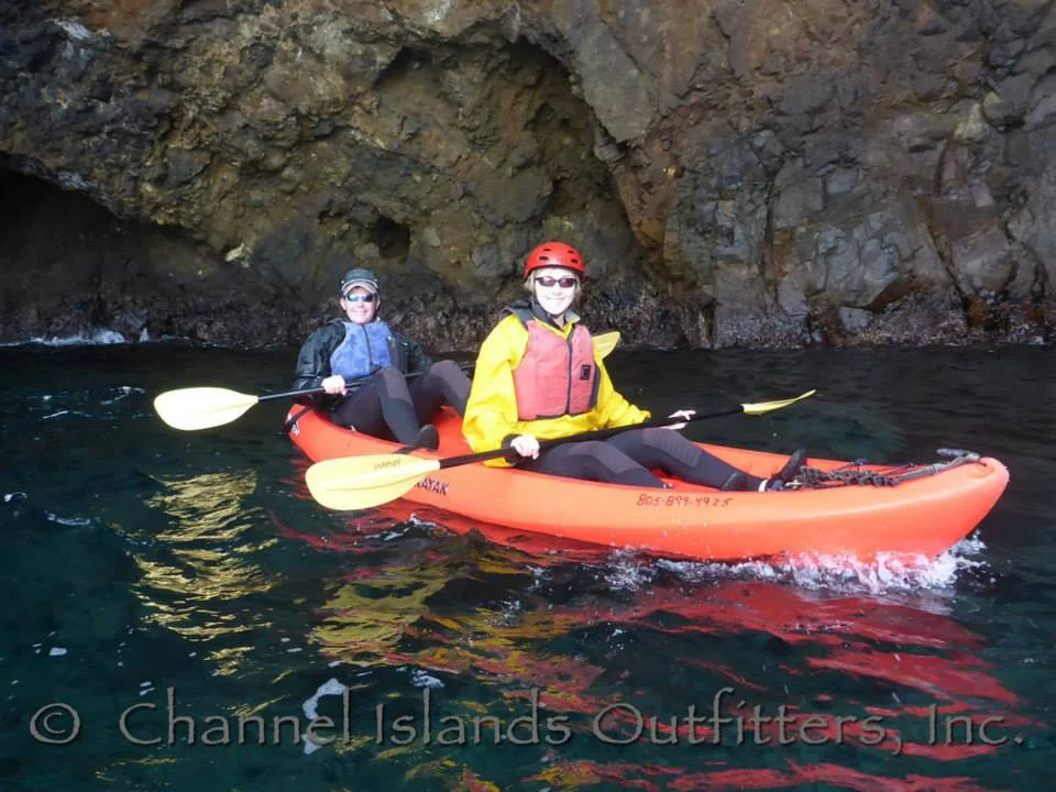 We went to Santa Cruz Island to experience the kayak tour in the beautiful sea caves at Scorpion Anchorage.