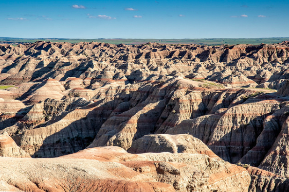 The Badlands are known for their rugged and wonderful views like this one.