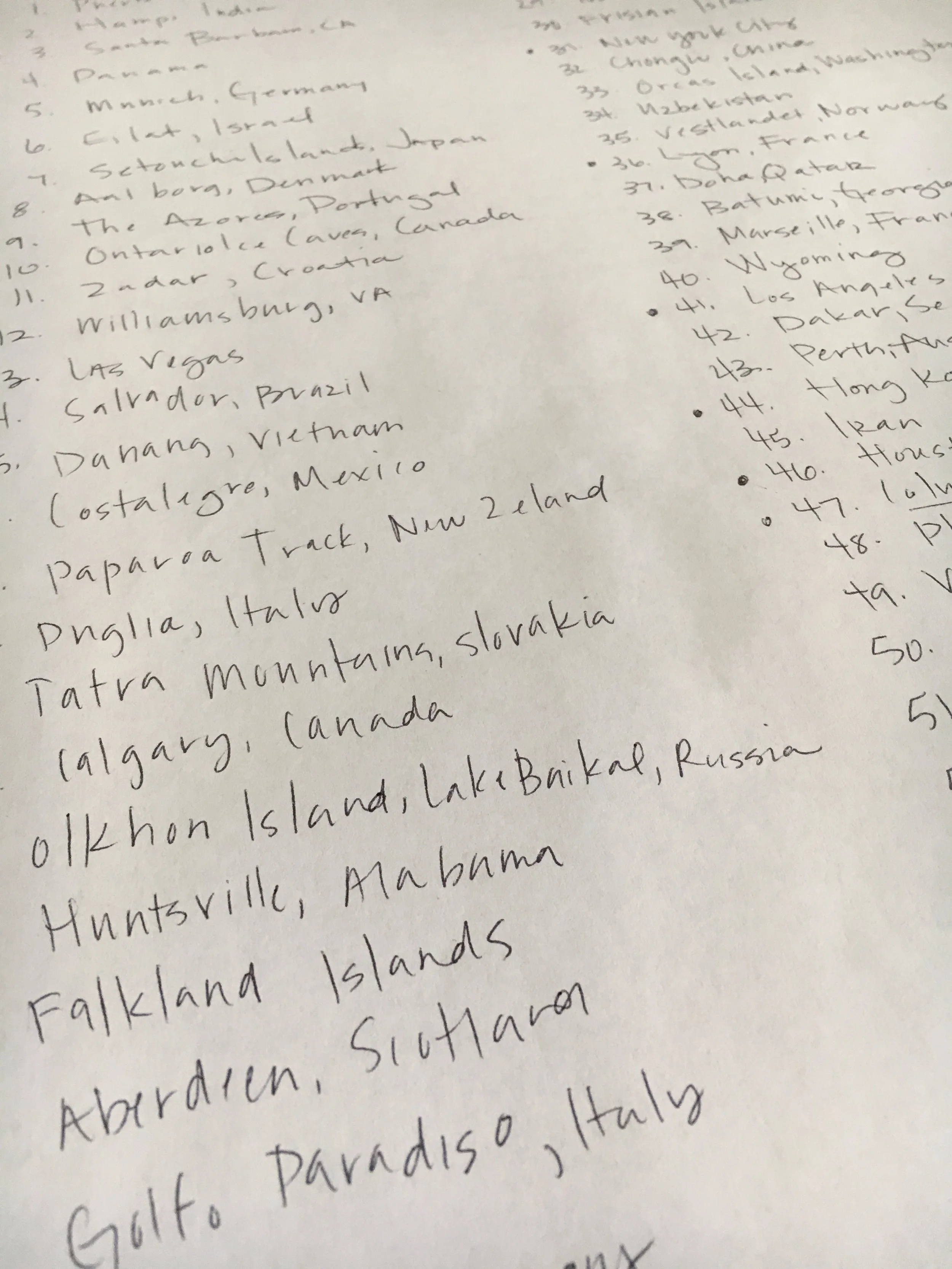 Jill G wanted to really analyze the list so she wrote them all out on a HUGE piece of paper!