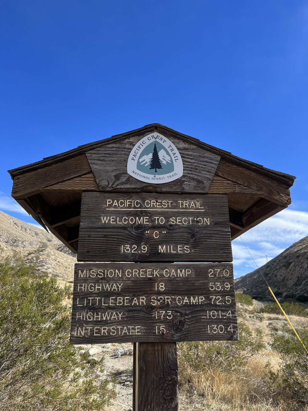 PCT Section C Welcome Sign.jpg