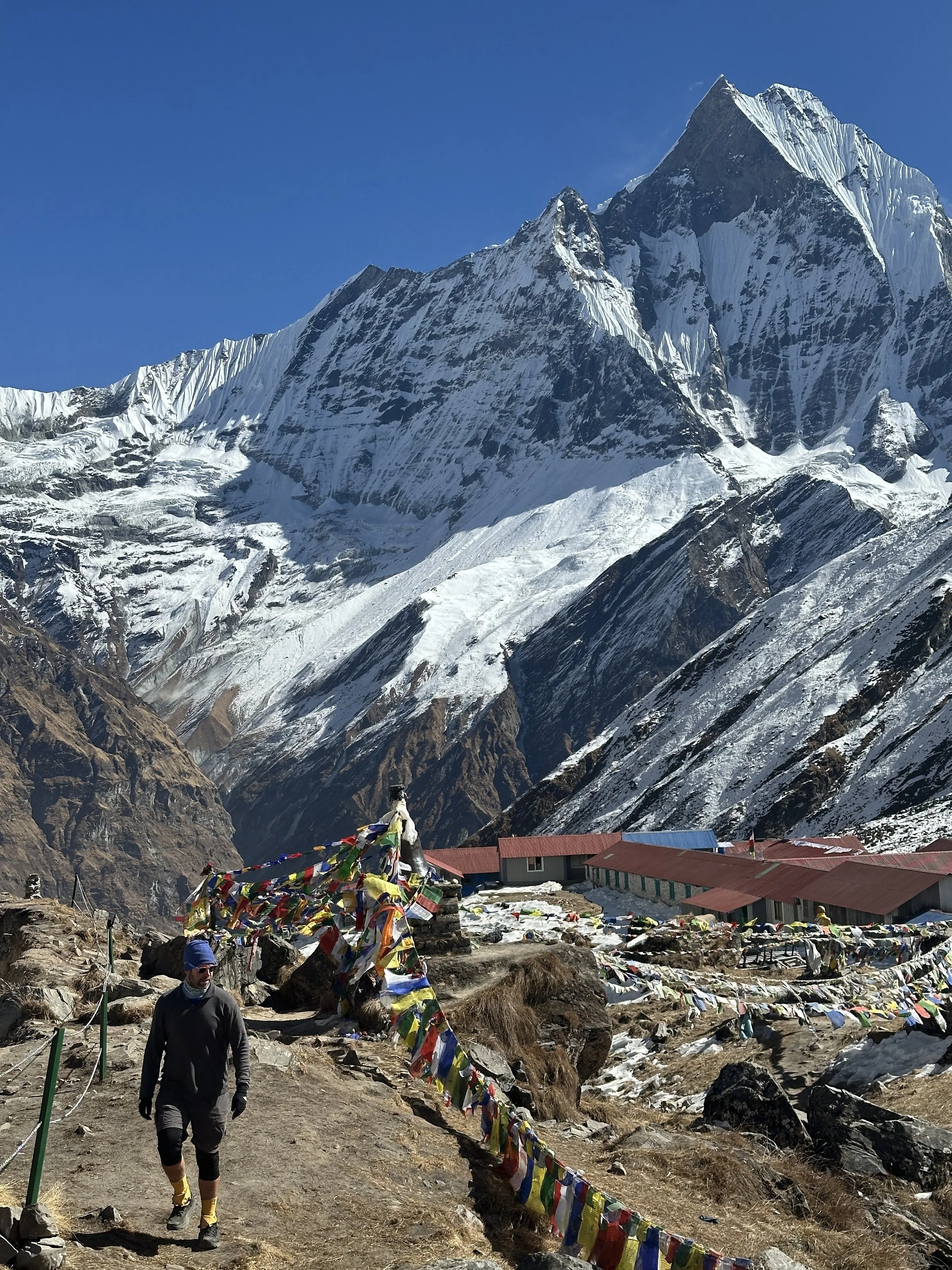 Views of Fishtail in Nepal from Annapurna Base Camp