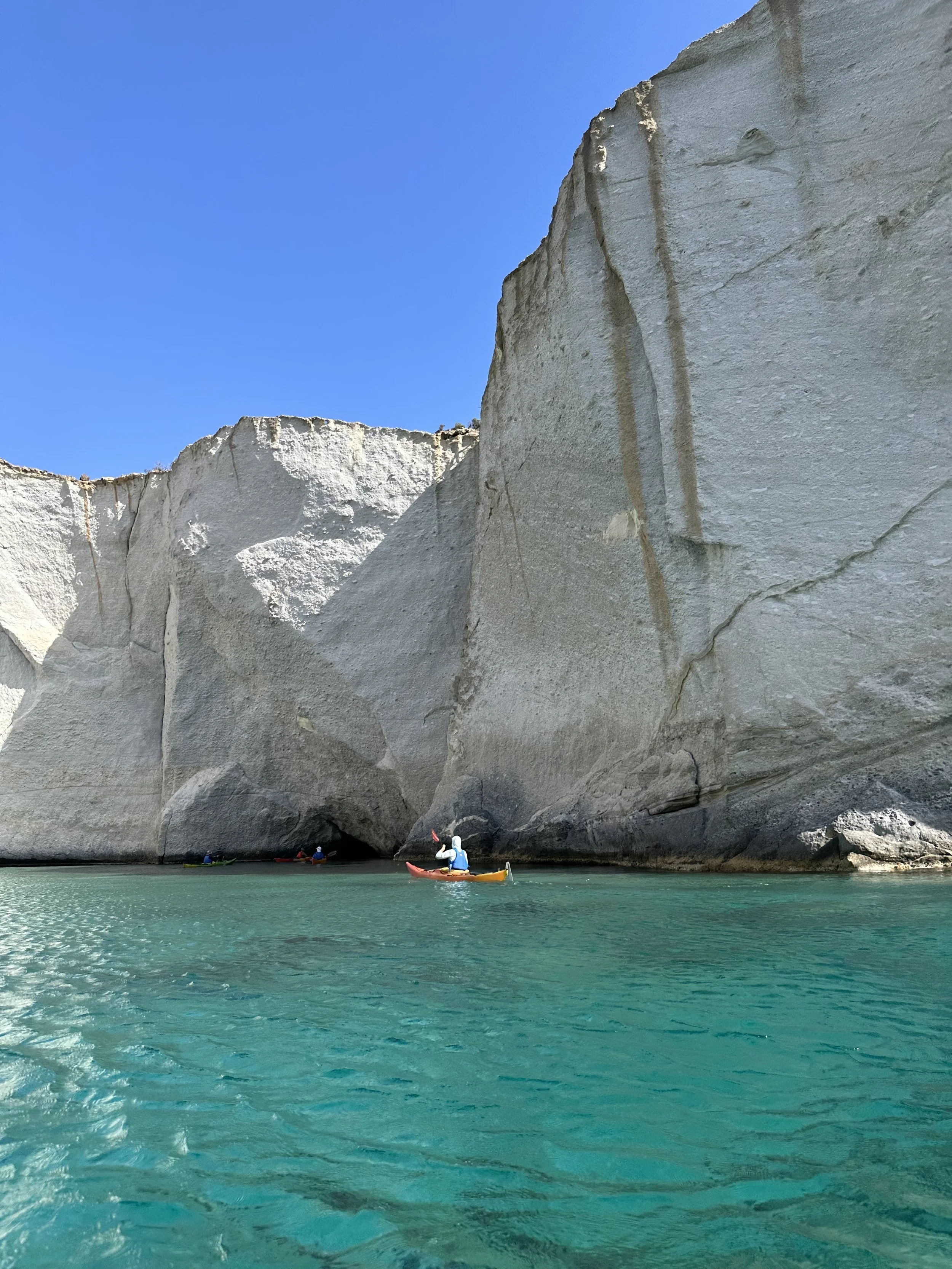 Sea kayaking in Milos Greece
