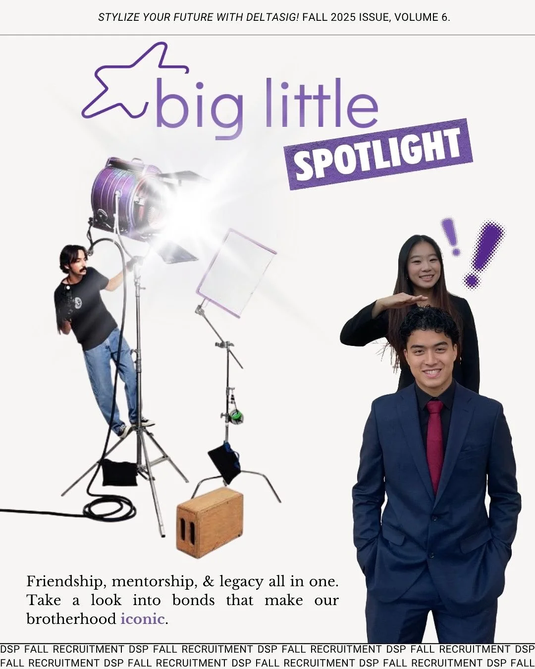 One of the most special parts of joining our chapter is our big-little process! Not only will you get a mentor to help you acclimate into the fraternity and grow professionally, but also become a great friend.