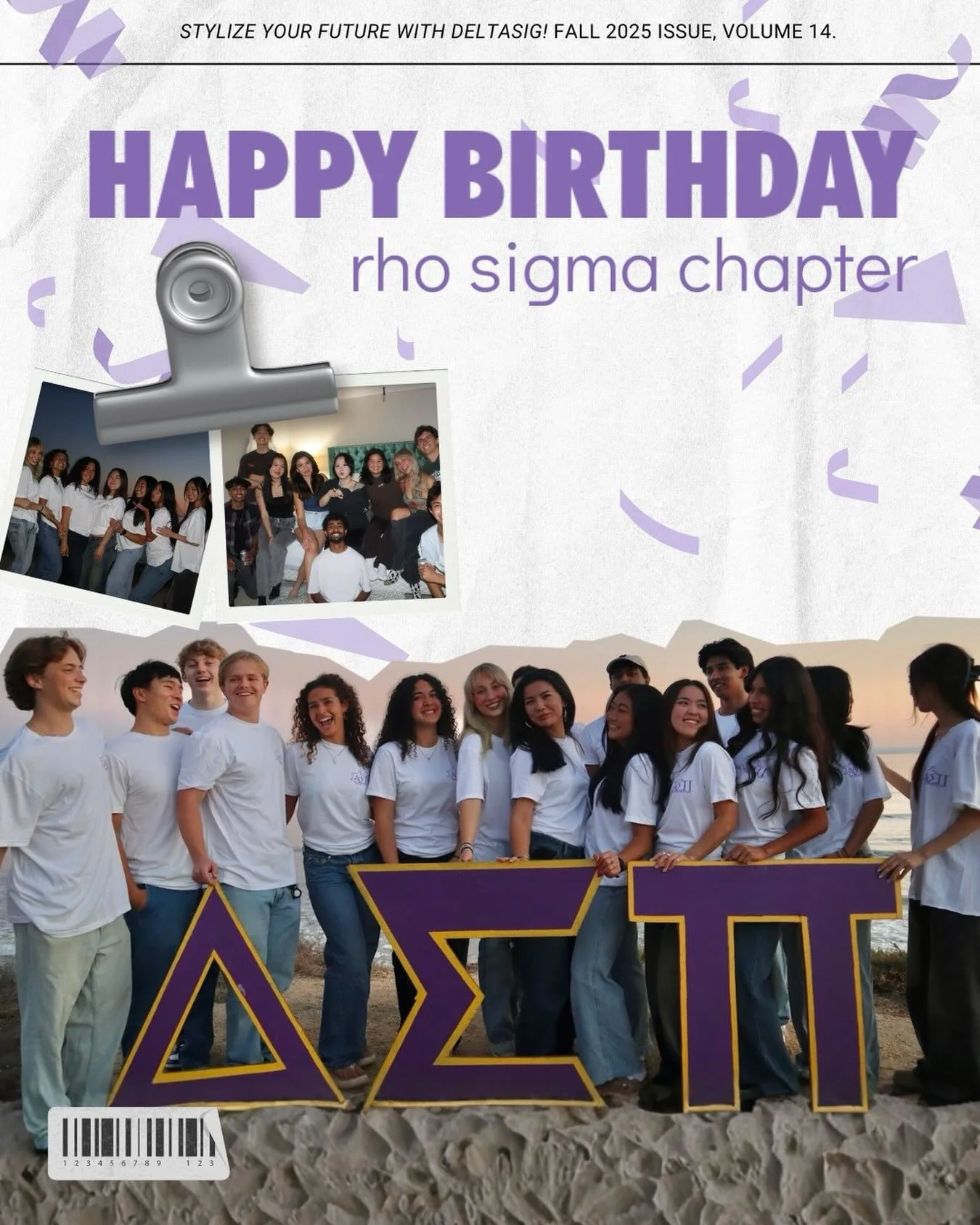Celebrating our chapter&rsquo;s 15th year anniversary at the University of California, Santa Barbara 🎉🥳! Thank you to all the current collegiate brothers, alumni, and faculty who have supported the Rho Sigma Chapter thus far 💜. Here&rsquo;s to man