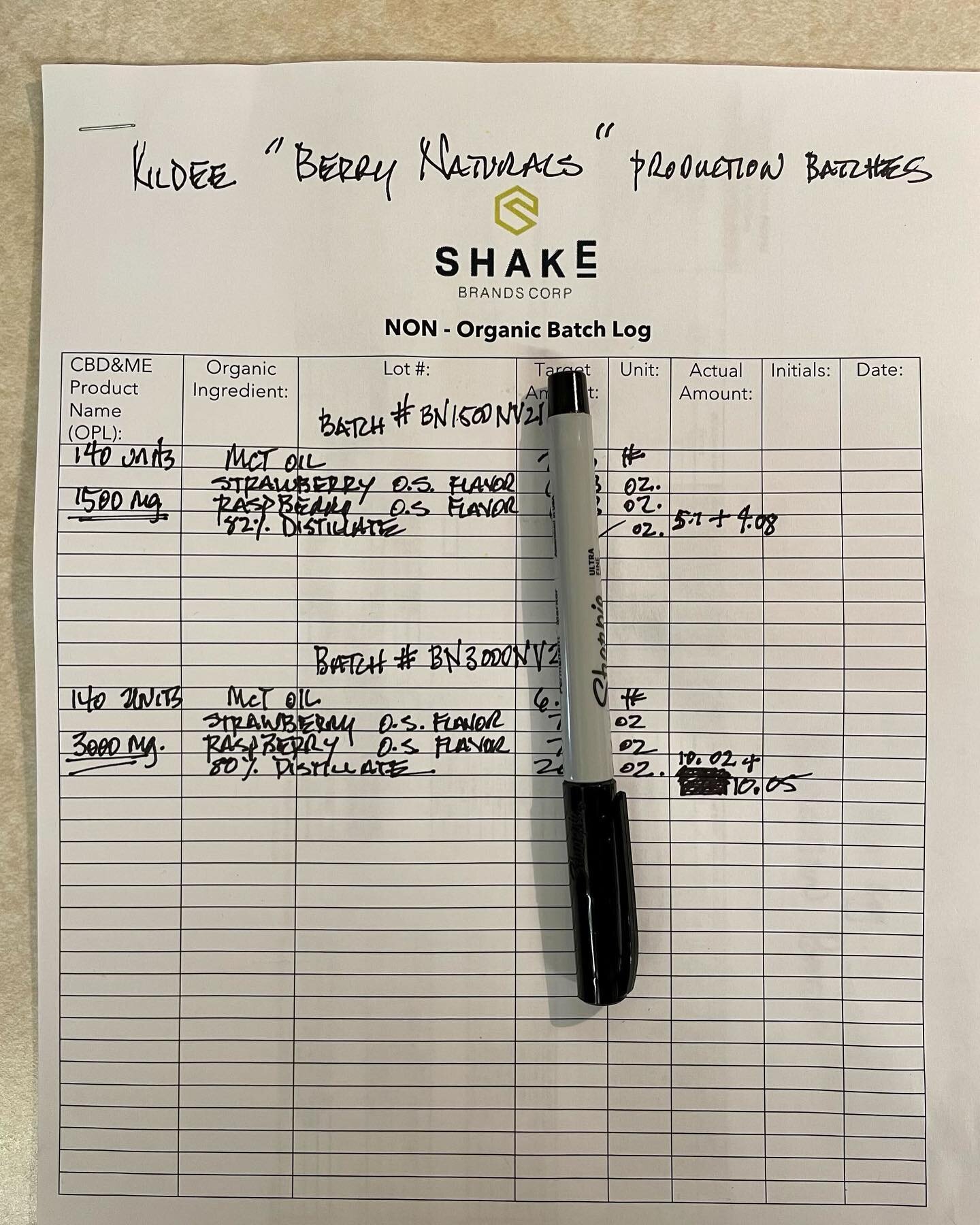There is nothing like hand written lab notes! This is how it starts...swipe to see the end result!!! @jujubrents is killing it with her mixology skills &amp; @brit1207 has canna- branding on the lock!
#labnotes #labday #handmade #smallbatch #records 