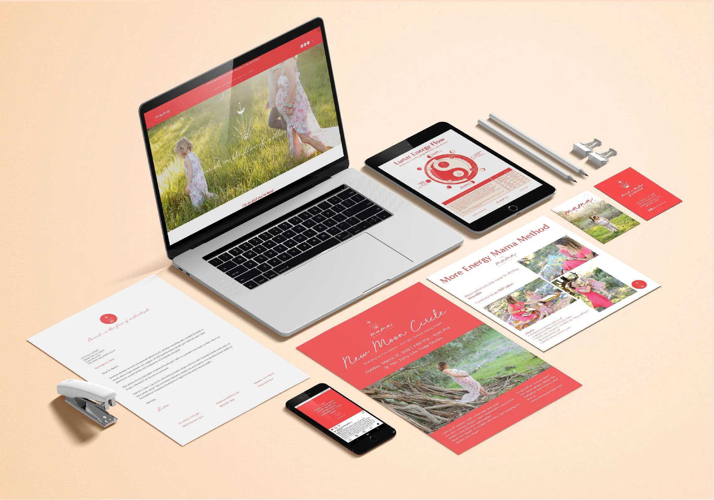 Brand + website for Mama Manifest by Kira Malone