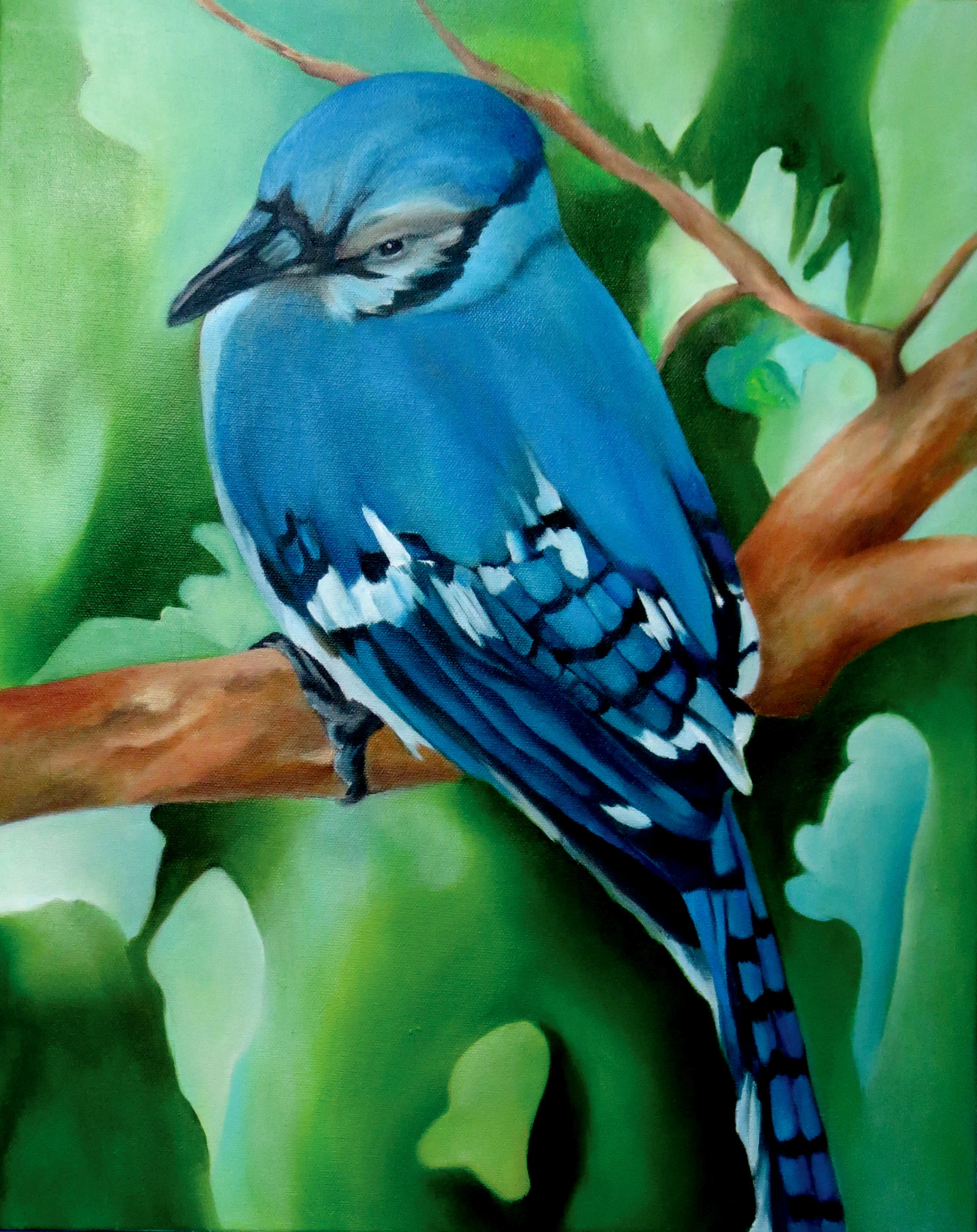 Homage to Mr. BlueJay - Sold