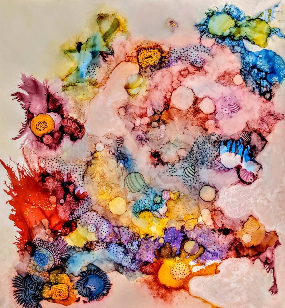 Alcohol ink and Yupo paper