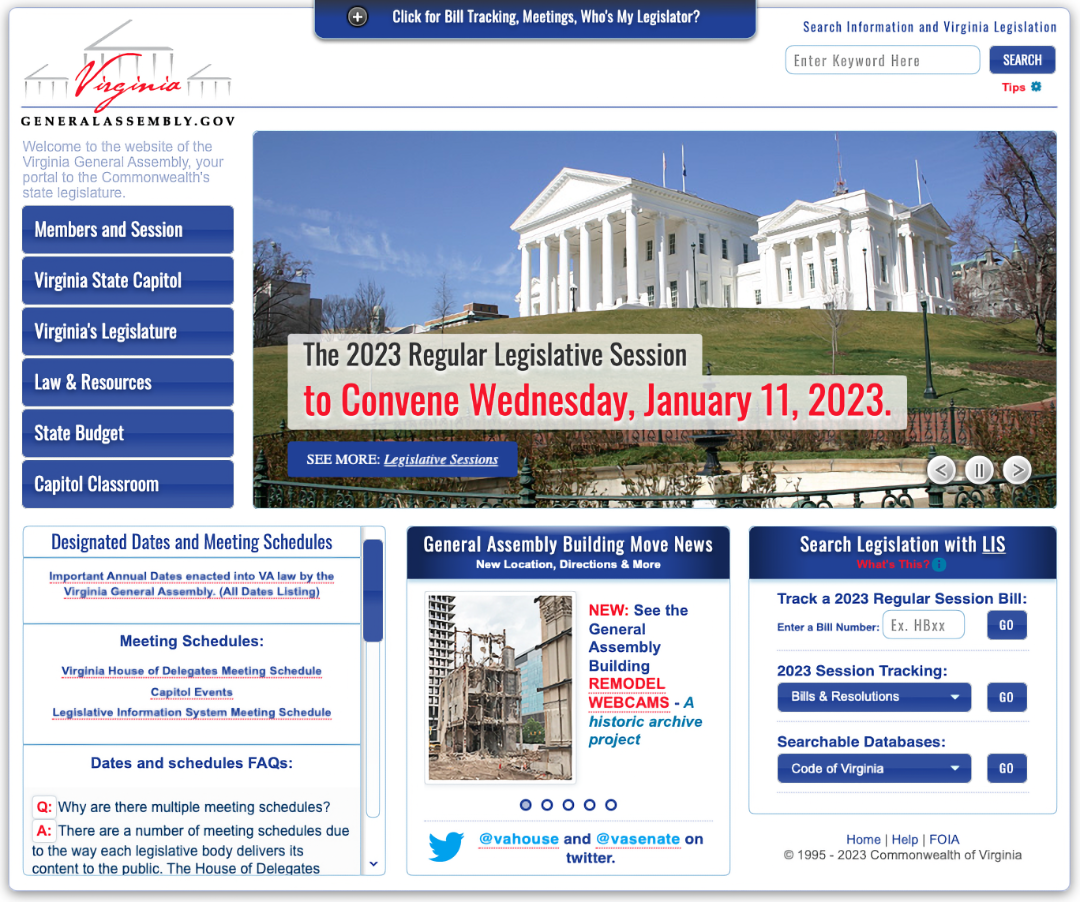 2023 Virginia General Assembly Session Opens