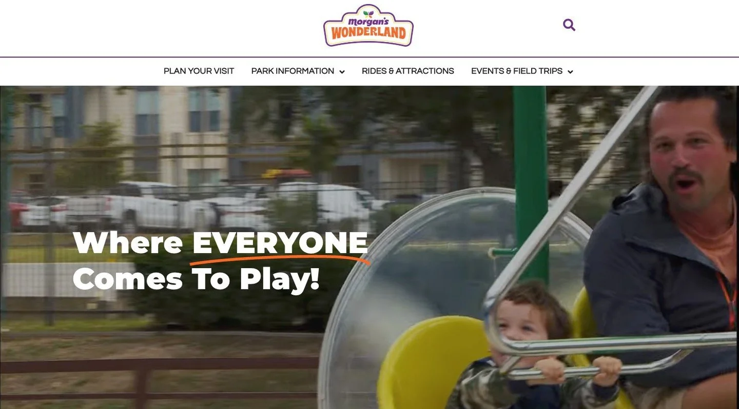 Morgan's Wonderland. San Antonio, TX. Where EVERYONE comes to play. The park is open from March through November.
The story behind the park: Tap the link in our bio and tap the "The Story Behind Morgan's Wonderland" link in the Resources se