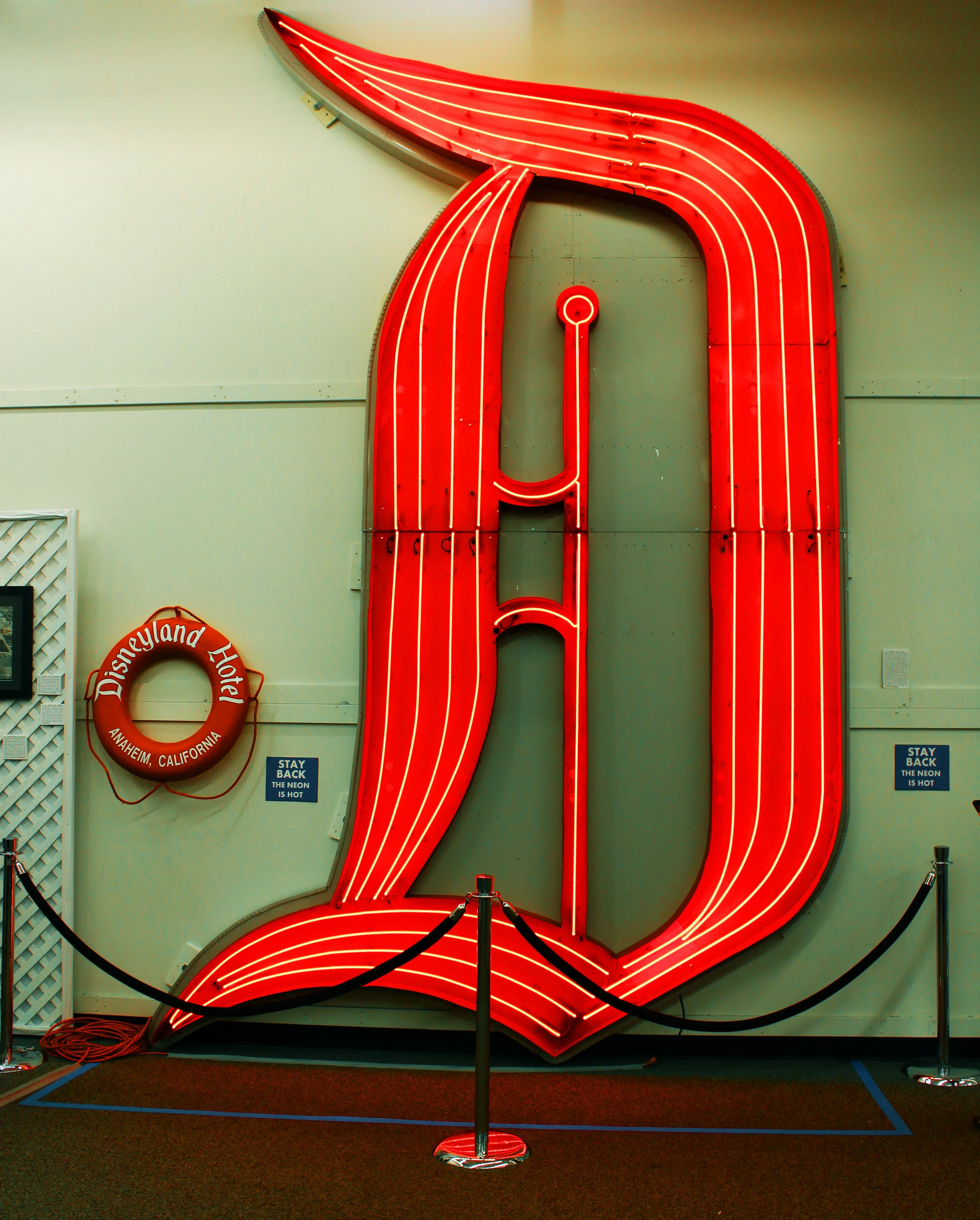 When Richard Kraft's family traveled to Disneyland, they couldn't afford to stay at the Disneyland Hotel. As an adult, Kraft ended up owning this neon D, displayed at the top of the Disneyland Hotel from 1963 to 1999. David Copperfield purchased the D for $75,000.