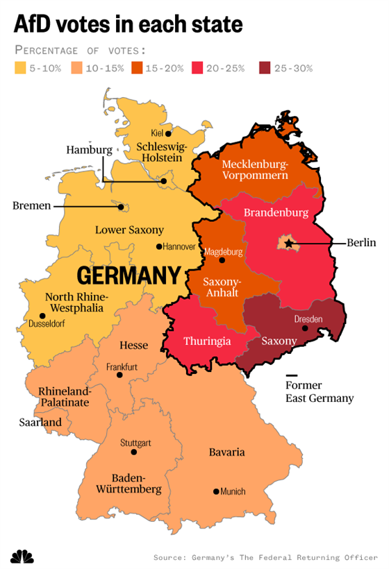How Berlin Wall aided German populism