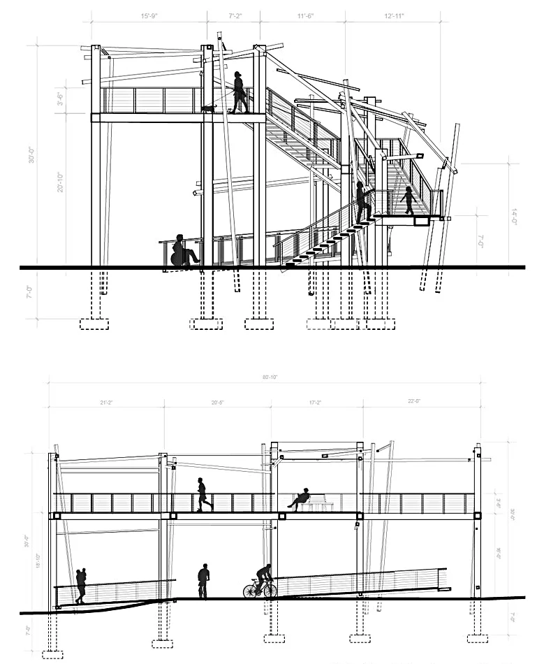 Pedestrian Bridge Sections