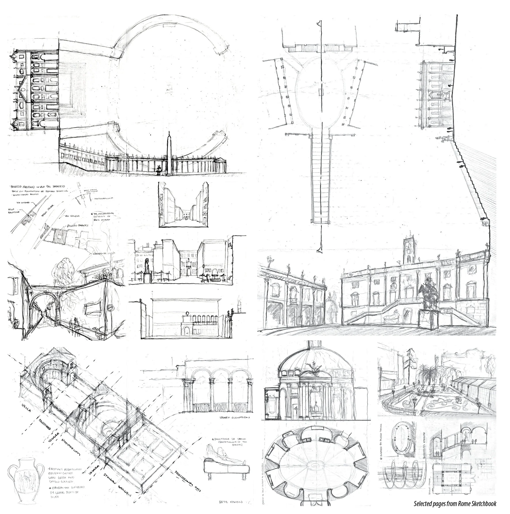 Selected Pages from Rome Sketchbook