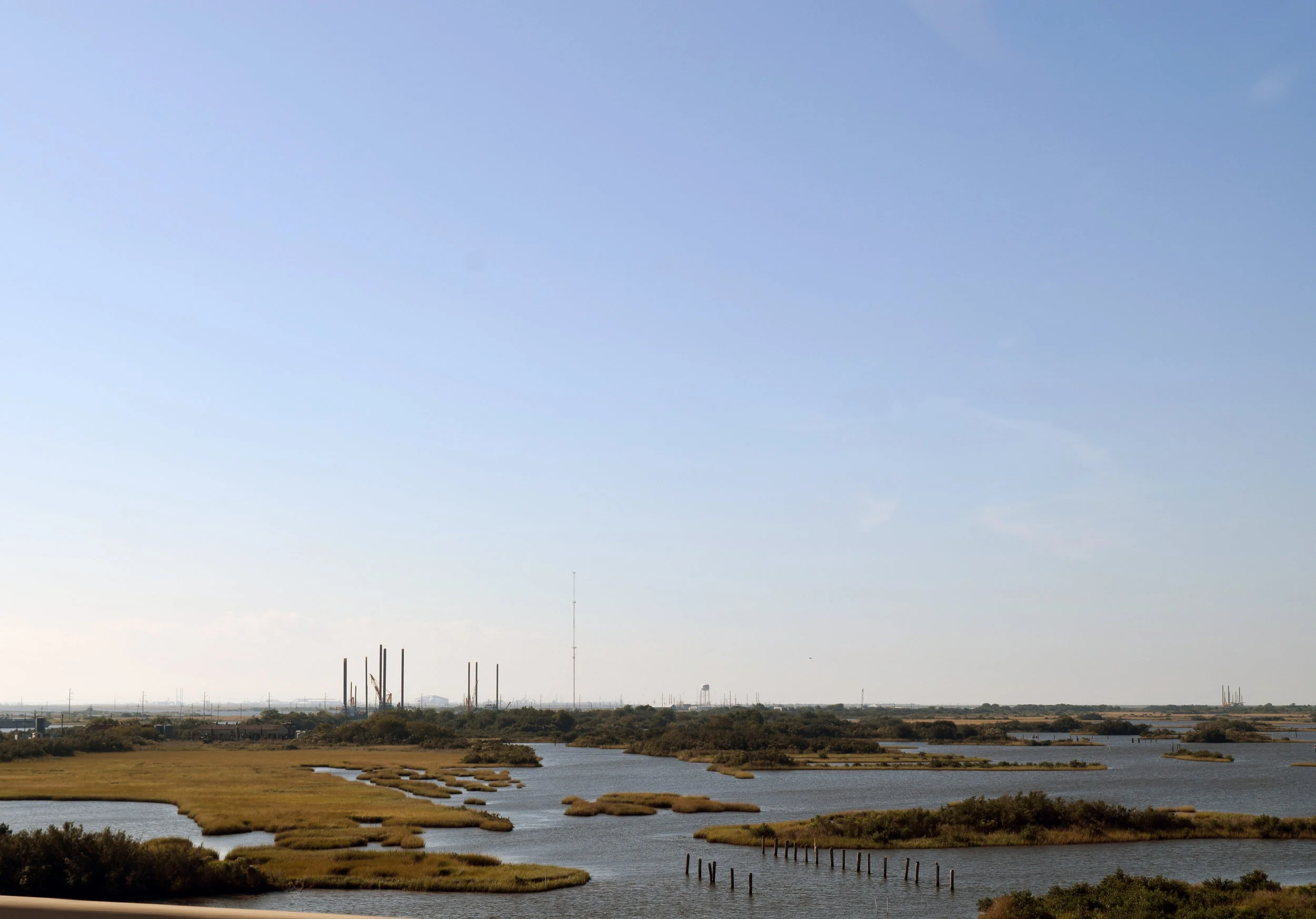 From Louisiana Highway 1 towards Port Fourchon