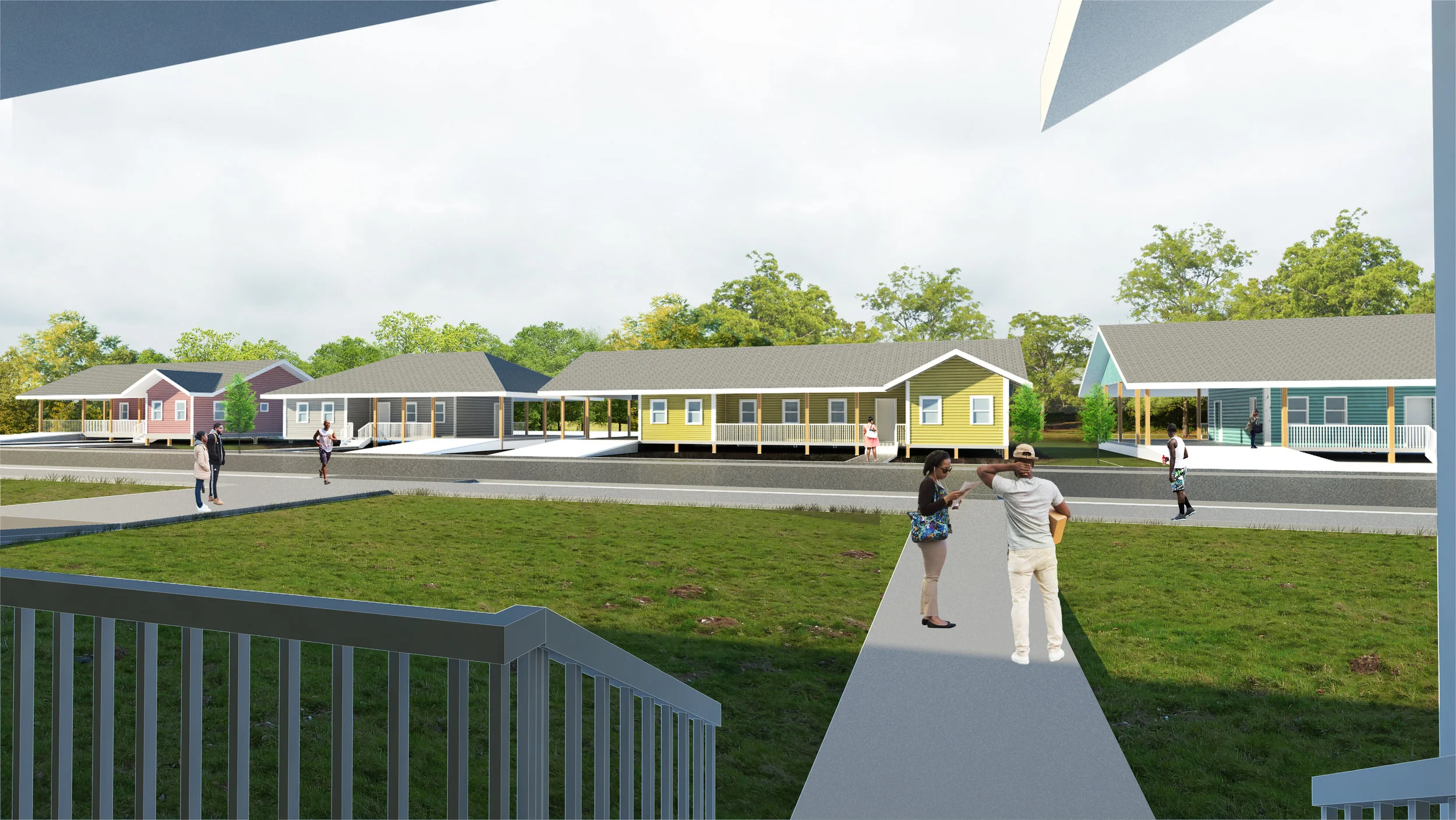 Exterior Rendering of Proposed Neighborhood