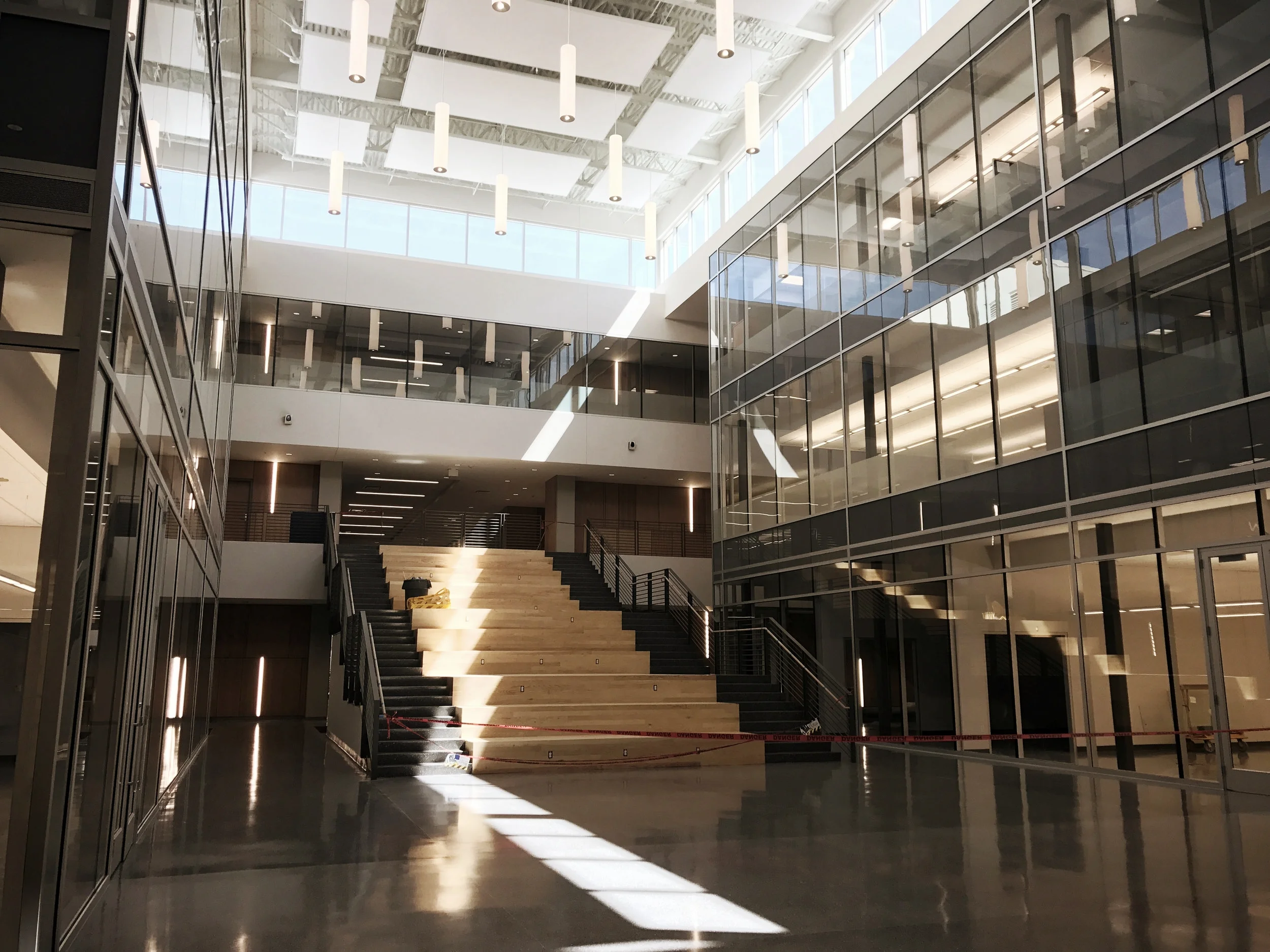 Completed atrium in Patrick Taylor Hall