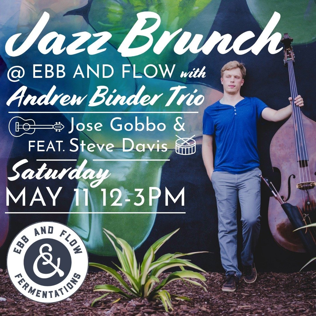 Join us Saturday May 11th 12-3pm at Ebb &amp; Flow Fermentations in Cape Girardeau, MO!

Featuring Brazillian guitarist extraordinaire @josegobbomusic on guitar and master drummer Steve Davis 

#livejazz #semo #capegirardeau