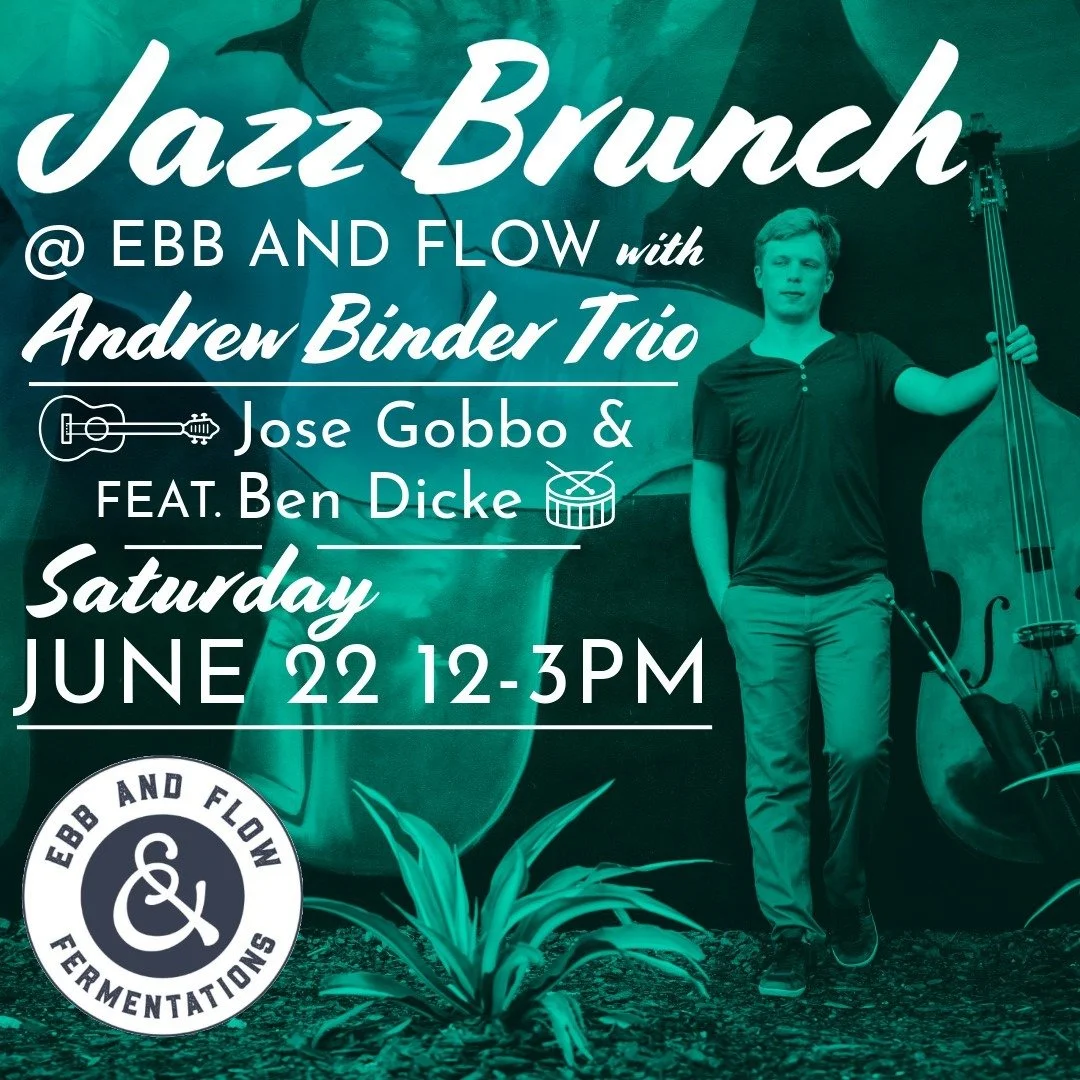 Back for brunch n' bebop at Ebb and Flow! Come check out their amazing food!... I'll be vibing with Jose Gobbo (guitar) and Ben Dicke (drums)

#livemusic #jazz #semo #semomusic #capetown #missouri
