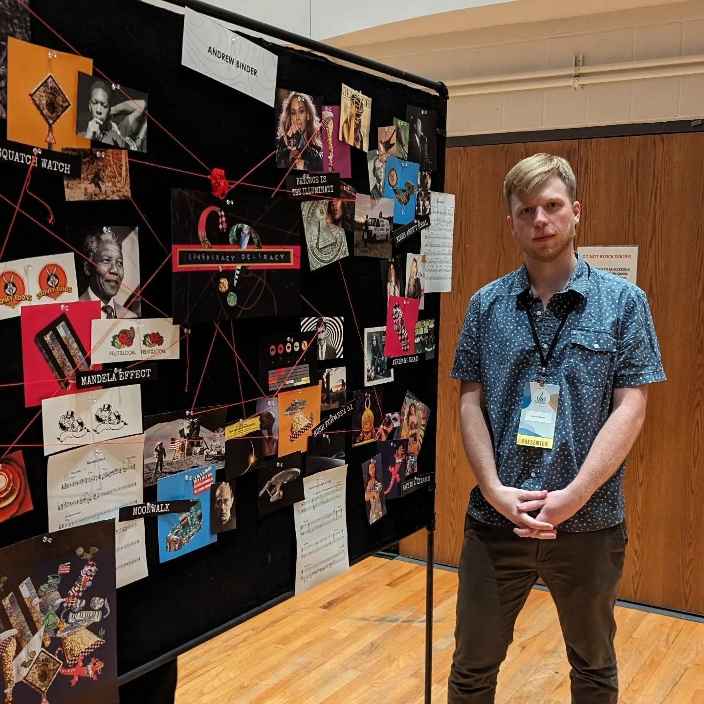 Having a great time so far seeing friends and meeting new ones at @isjac_org! Here's me with my Conspiracy Deliracy "poster" presentation. Darcy James Argue might have snapped a photo and grabbed a CD