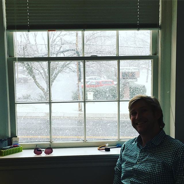 Major flurries in the Fairfax office after some very warm weather! #fromseventytosnowing