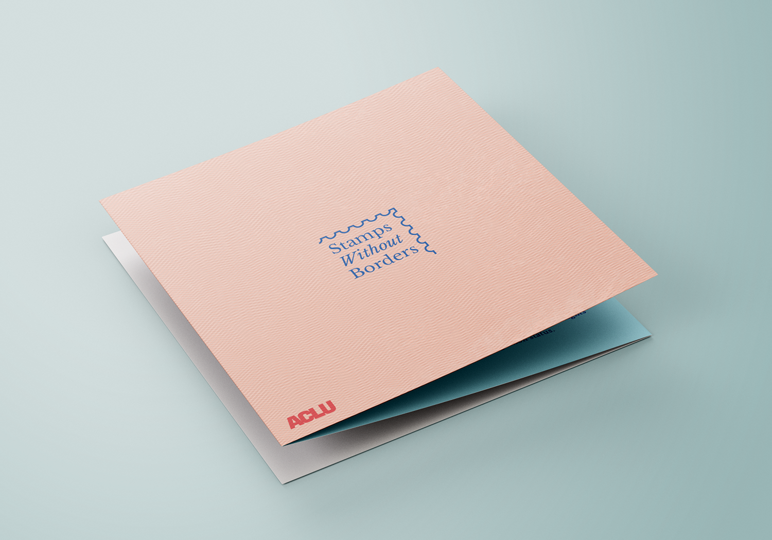 Each stamp book contains information about the recent law and a petition to sign. Pre-addressed to the Secretary of Homeland Security, the cover is tearable and serves as a postcard.