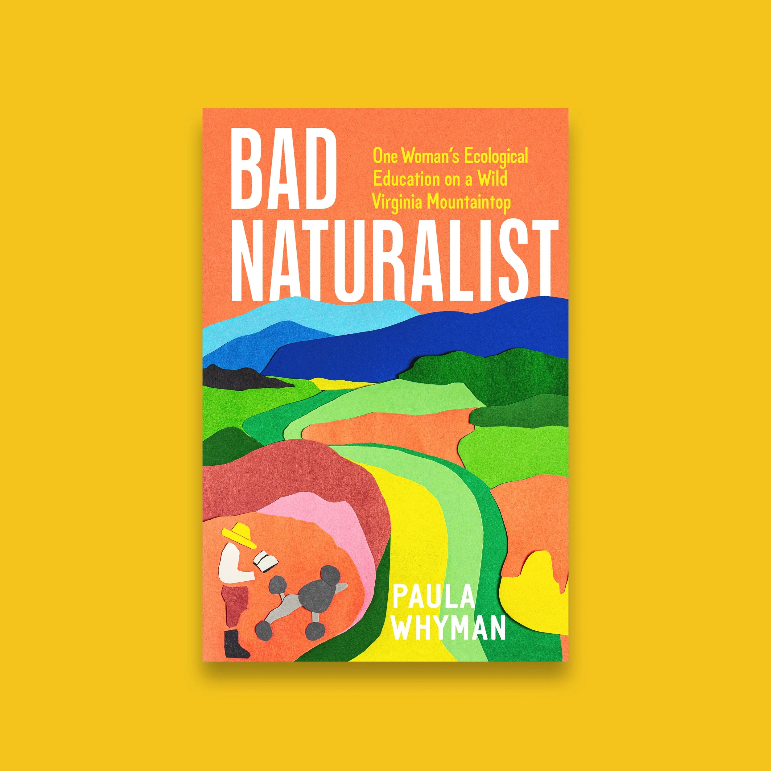  Book jacket design including a paper collage illustration and interior layout design for  Bad Naturalist  
