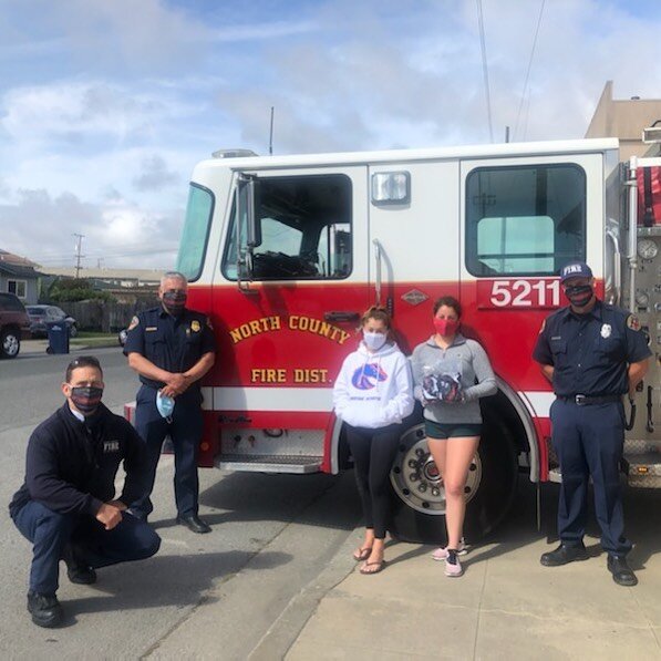 Thank you to Maria Wilson and Brooke Locke from Salinas high school who donated masked to North County Fire.