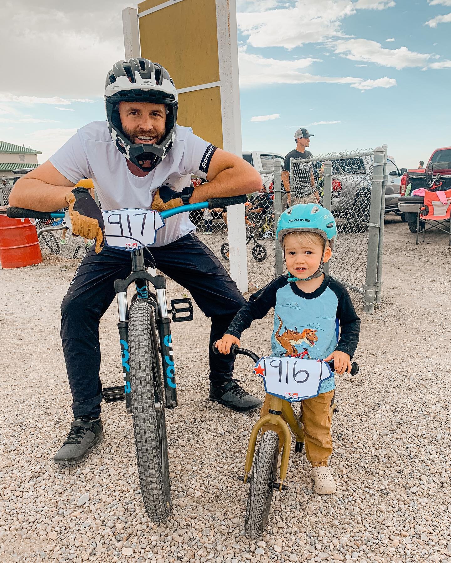 Little Eddie and I raced our bikes together at @deseretpeakbmx for the first time and had an absolute hoot!

Eddie entered the &lsquo;Strider Moto&rsquo; class for little kids, and I hesitantly agreed to race in the &lsquo;MTB Moto&rsquo; class.

Edd
