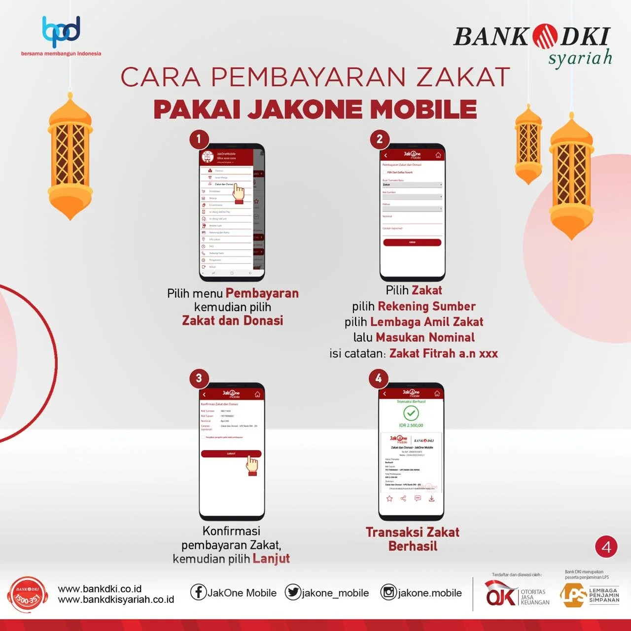 Sekarang Bayar Zakat Makin Gampang Cukup Dirumahaja Jakone Mobile Bank Dki