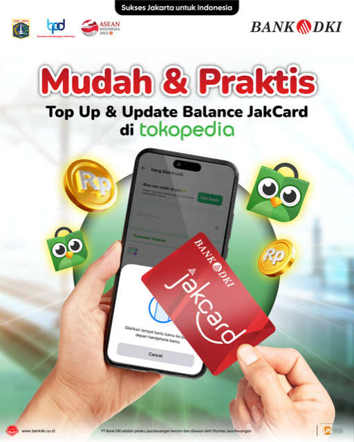 Mudah dan Praktis Top Up JakCard kini bisa di Tokopedia