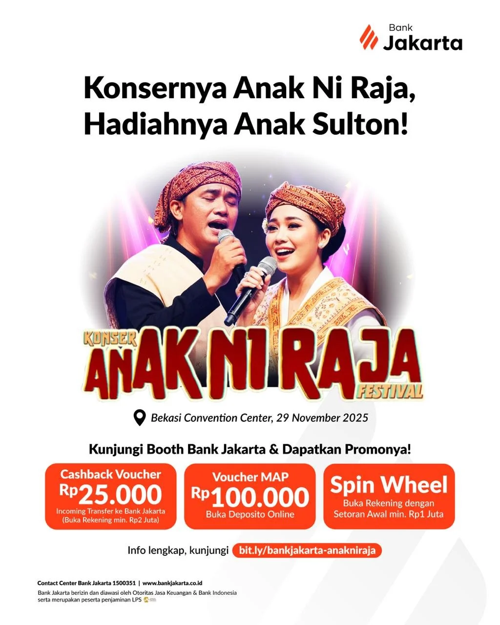 Promo di Booth Bank Jakarta di Konser Anak Ni Raja