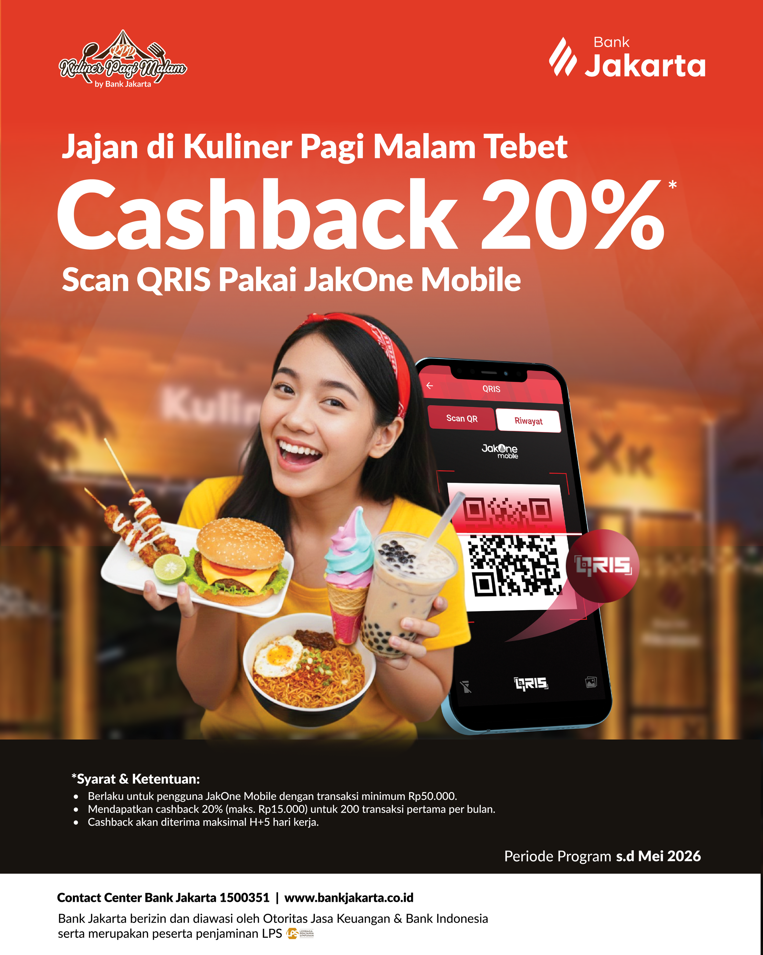 Jajan Makin Hemat di Kuliner Pagi Malam Tebet bersama Bank Jakarta