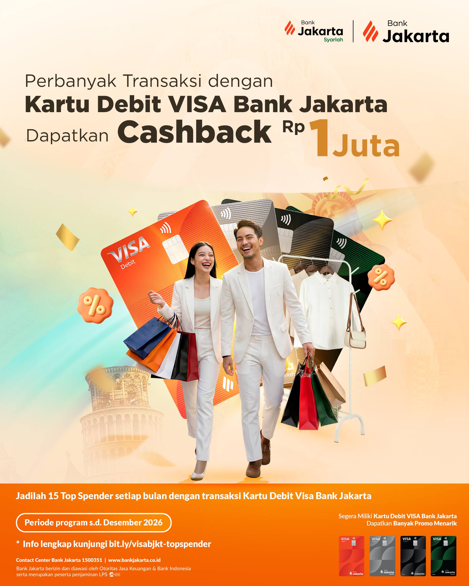 Jadilah Top Spender Kartu Debit Visa, Dapatkan Cashback