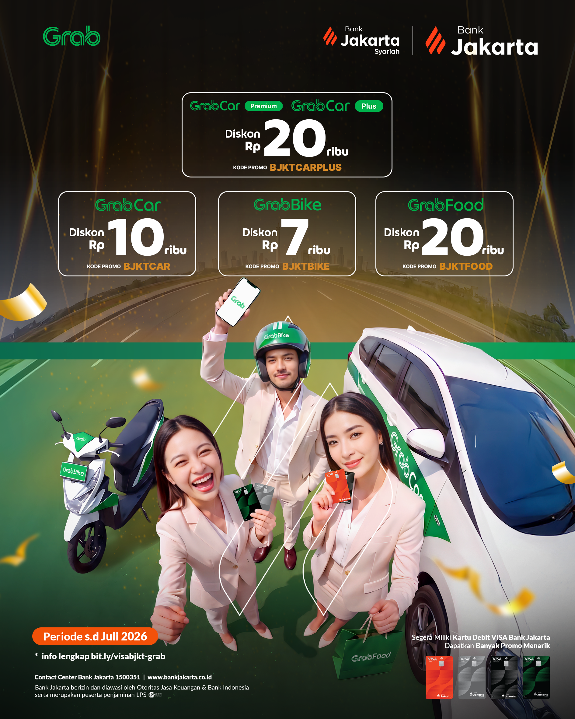 Promo Spesial Grab x Kartu Debit Visa Bank Jakarta