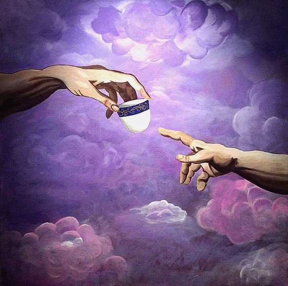 12.5 - (“تقهوى” – Acrylic on Canvas - 30 x 30 inches_ 76 x 76 cm – 2014 – Available).jpg
