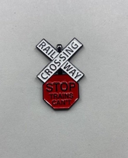 Railway Crossing - "STOP TRAINS CAN'T"