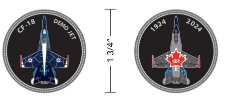 CF-18 Demo Jet Challenge Coin (Computer Art)