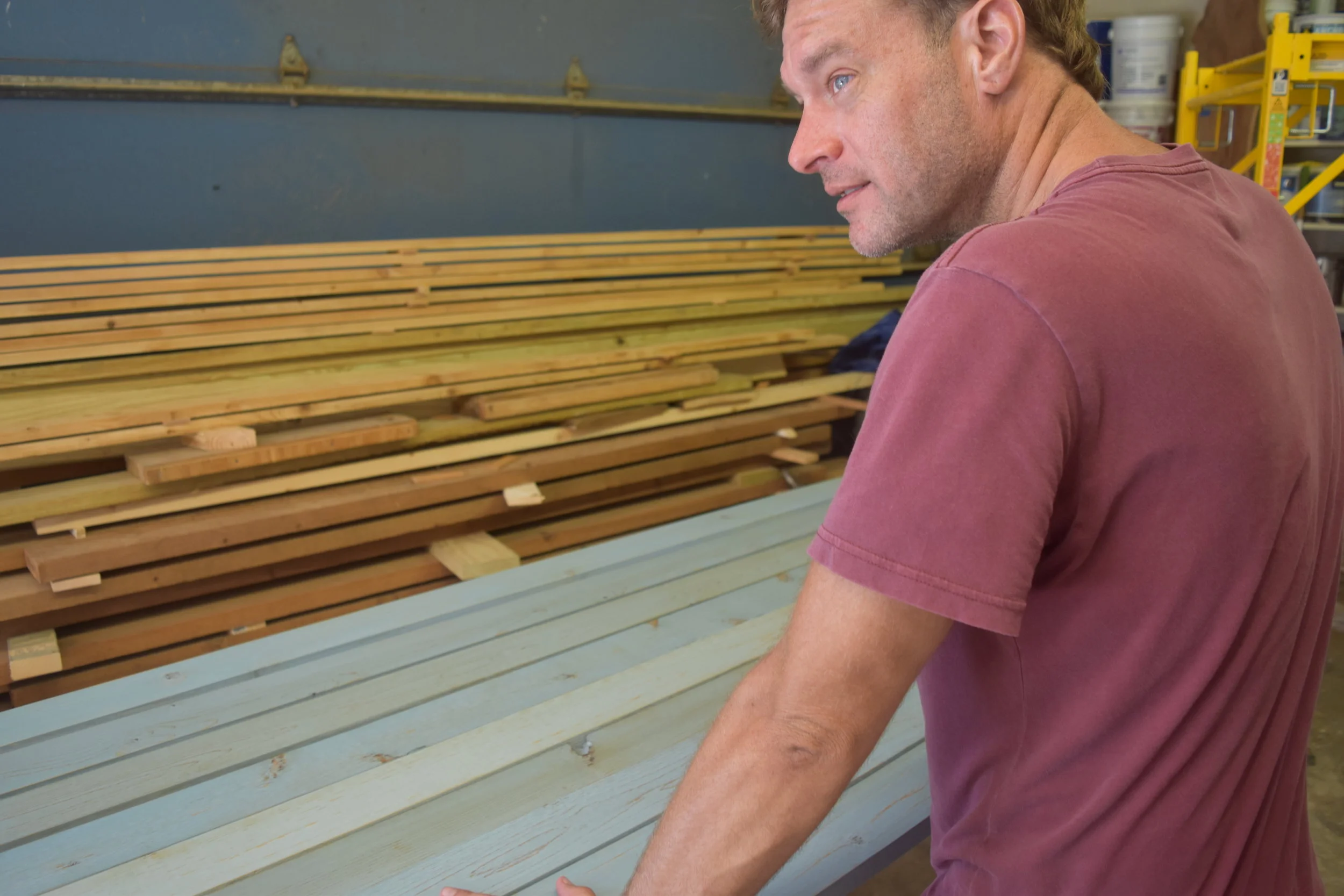  Weeks turned his passion into work and left his job in real estate once he realized he was financially sound doing this for a living.  "I sold a house to a lady and she asked me to make her a bunch of furniture, and from then on that's what I've bee