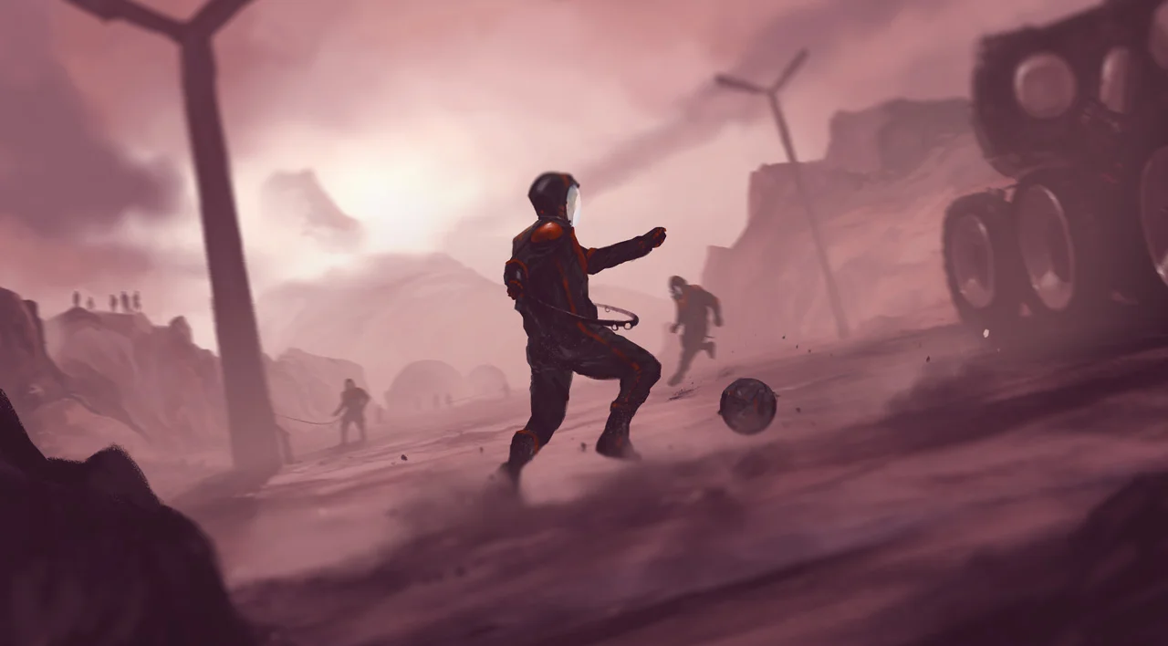 Break Time for crews in valles Marineris