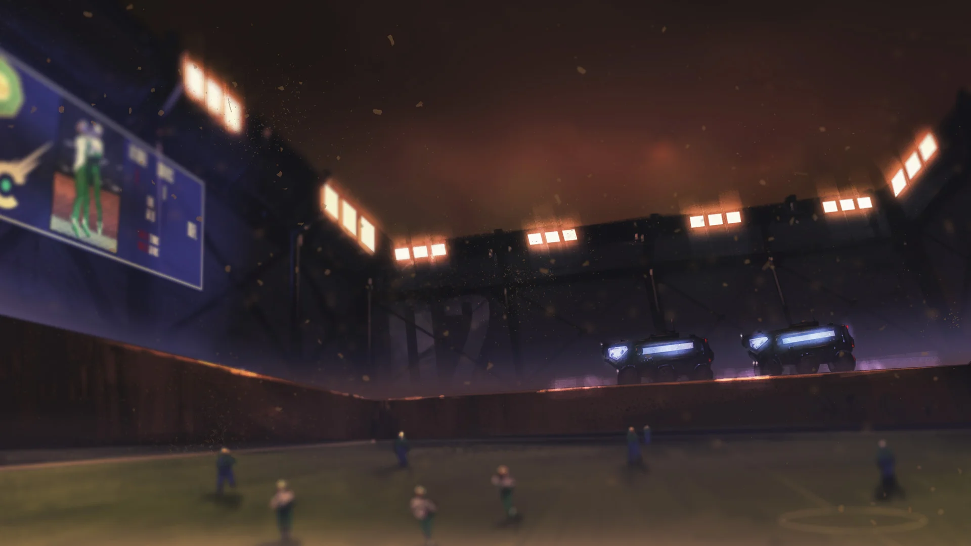 Pitch view of Top-Side and Spectator Shuttles