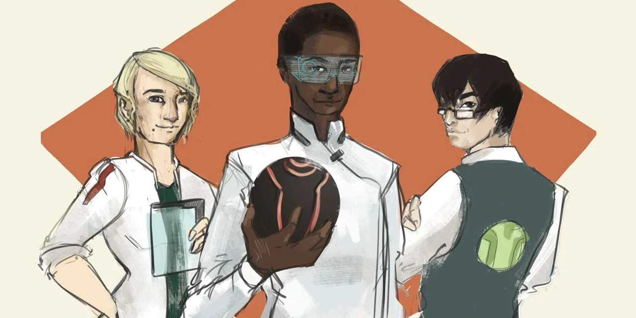 From left to right: Dr. Elisna Katrine, Byrono Mon-Omar and Lancer Quan.