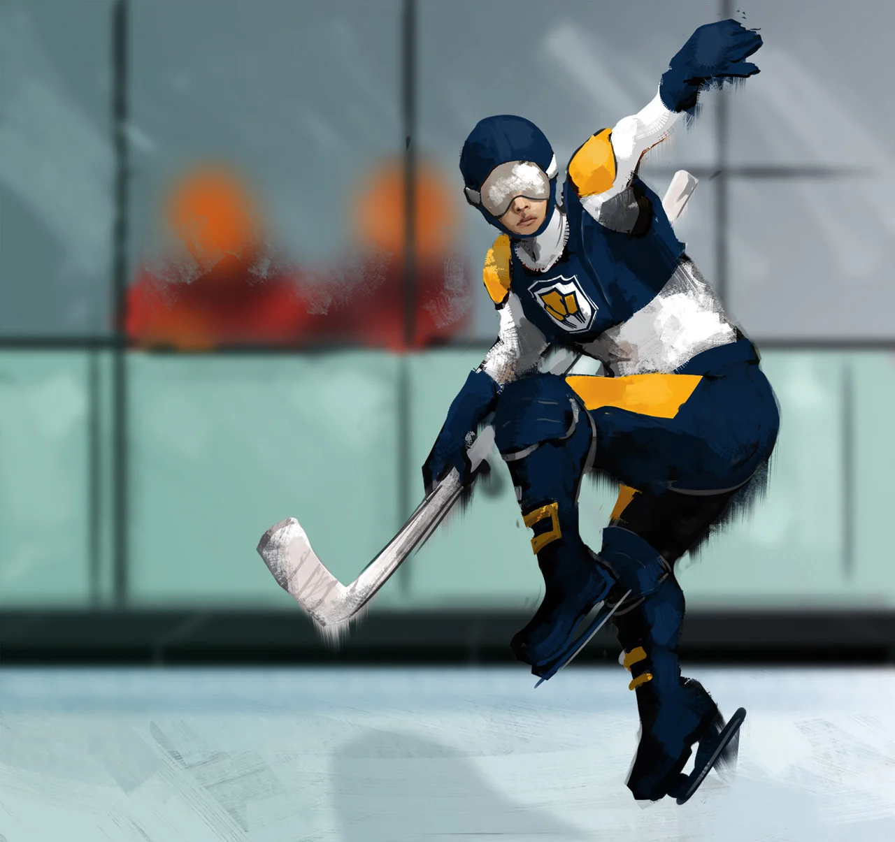 Moles forward Vicky Li gets a little air in front of the Sands box.&nbsp; Li had 2 goals in the game.&nbsp;