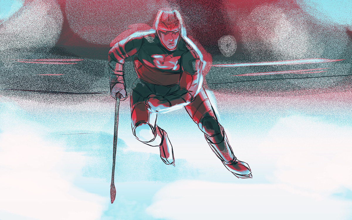 martinez breaksaway down the ice to score the only goal of the game