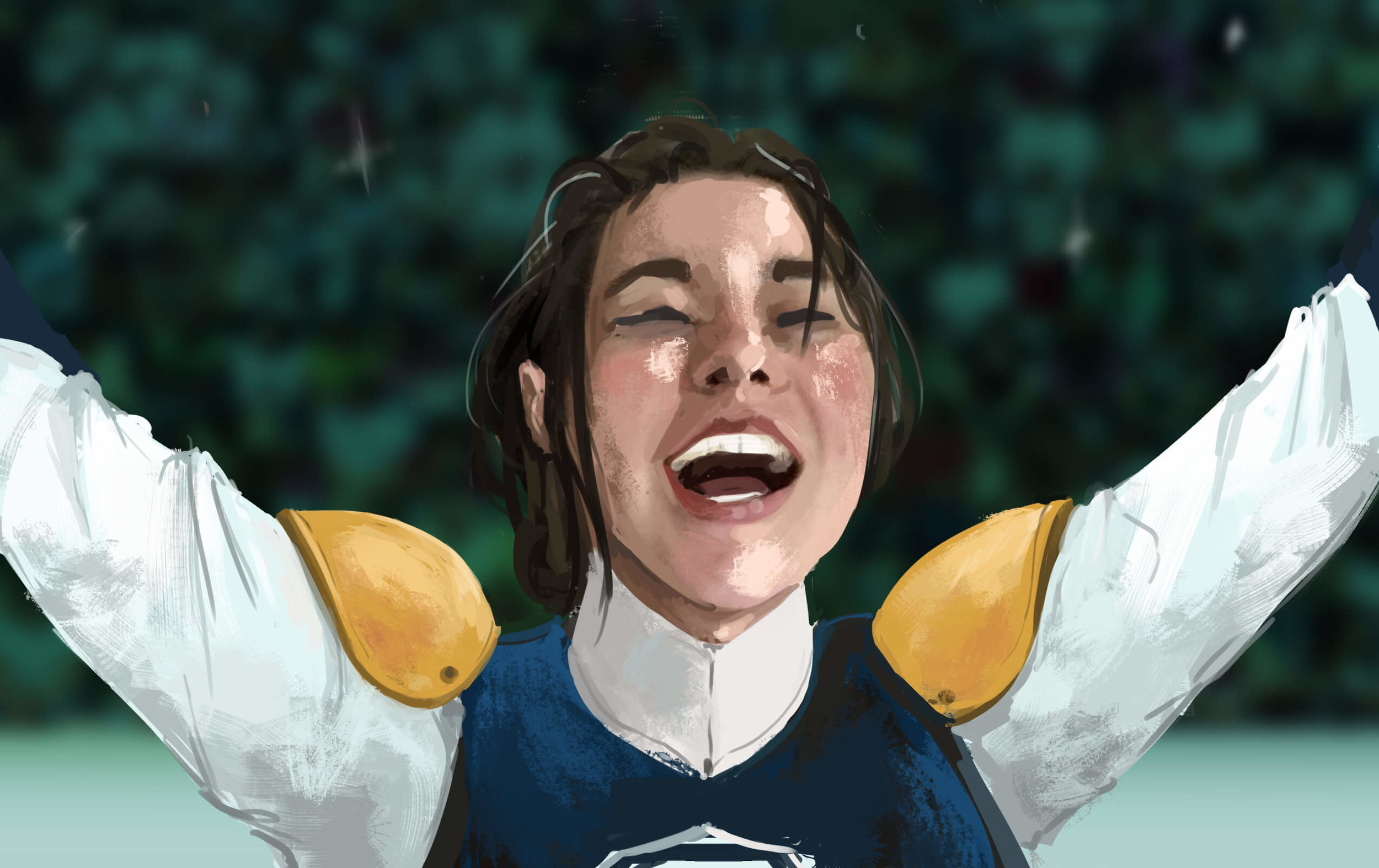 vicky li of the moles celebrates after scoring the winning goal in overtime