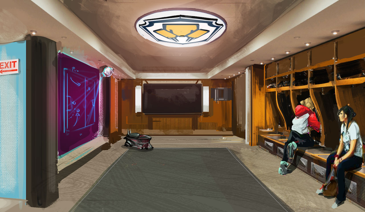 Vicki Li and Laura Hall clear out their personal effects from their Europa locker room. Their hockey future is unknown as they return to their respective colonies, San Olympus and Chariton. An emotional Li vows that they will play together again.