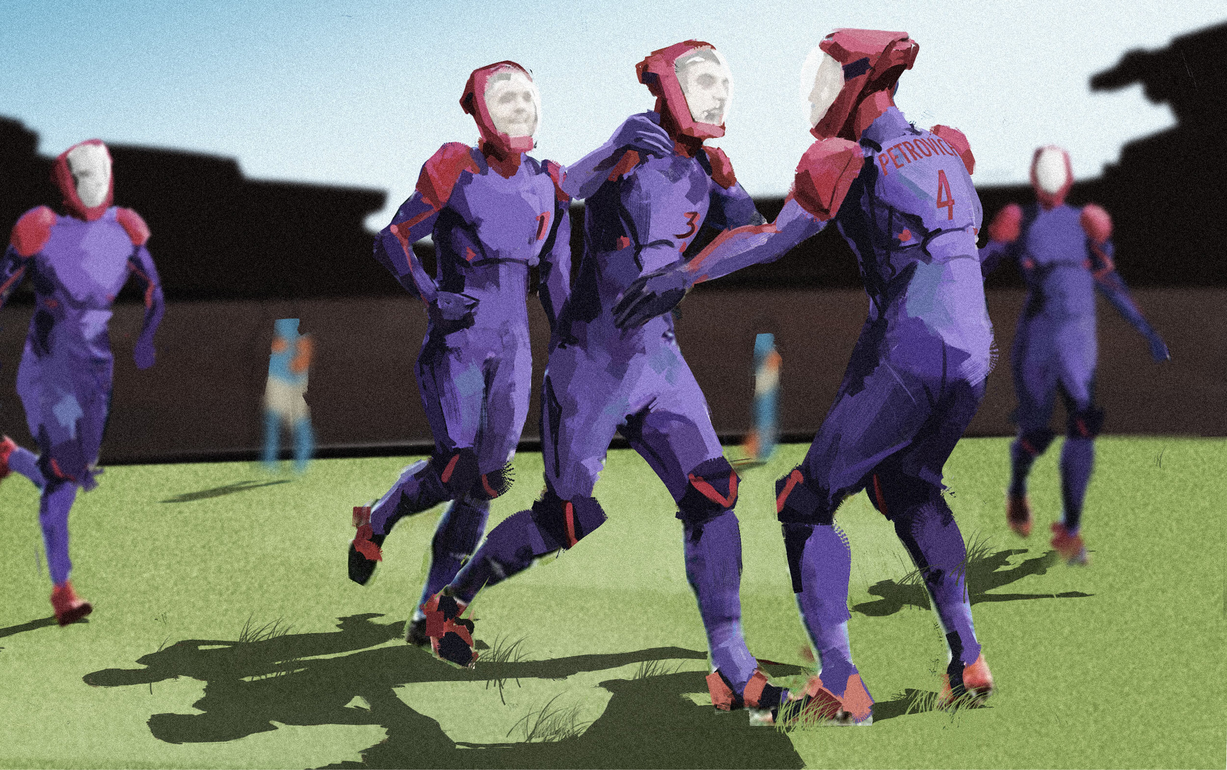 the dynamos celebrate their seventh win of the season.